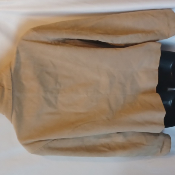 Bagatelle Anthropologie Nude Leather Jacket Pockets Medium - Picture 6 of 9